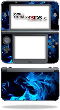 Корица MightySkins, съвместими с Nintendo 3DS XL (2015) - Blue Flames | Защитно, здрава и уникална Vinyl стикер | Лесно се нанася,