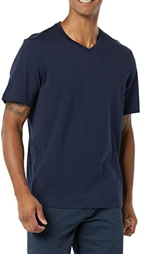 Мъжки t-shirt Essentials обичайното намаляване с къс ръкав и V-образнымвырезом (на разположение в магазините Big & Tall),