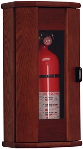 Шкаф за Пожарогасител с дървен чук FEC21MH, Махагон
