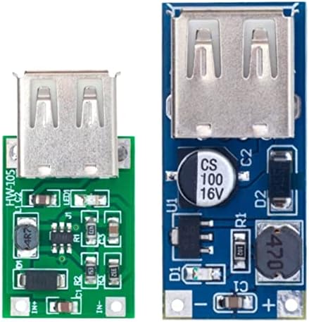 NHOSS DC DC 0,9 ДО-5 В до 5 600 ma захранване на Зарядното Устройство в повишаващ преобразувател Модул на захранващото напрежение USB Изход Схема за таксуване 1 бр. (Цвят: зелен)