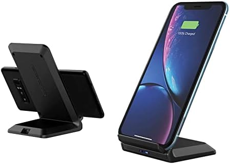 Безжично зарядно устройство Дан Adora за смартфони с поддръжка на Ци, като iPhone 11, 11 Pro, 11 Pro Max, XR, Xs Max, XS, X, 8, 8 Plus, Samsung Galaxy S20, S10, S9, S8 и други - Преносим настолна поставка за м?