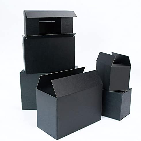 SHUKELE LPHZ914 5 бр./10 бр. Черна картонена 3-слойная на Дървесина Подарък кутия за опаковане на Бижута, Малка кутия за съхранение