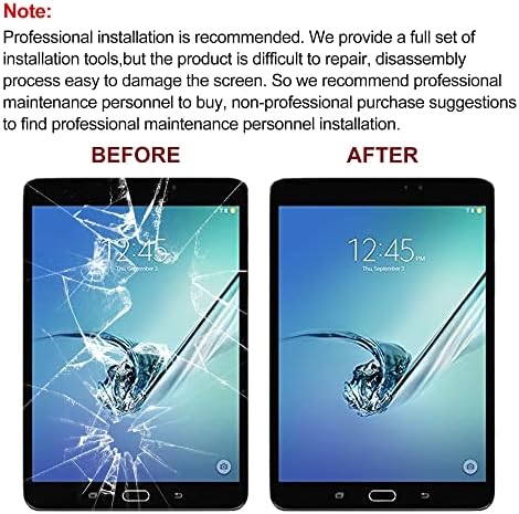 Замяна на обектива на предния панел от стъкло SWARK + ЗЗД Съвместимост с Samsung Galaxy Tab A7 Lite 8,7 см SM-T225, SM-T220 (без LCD екран