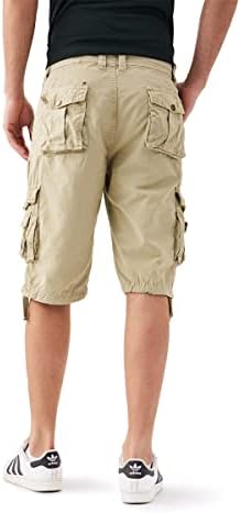 Мъжки къси Панталони-Карго LeeHanTon бързо съхнещи Свободно, Намаляване, Ежедневни Панталони за Голф от Памук кепър лента през