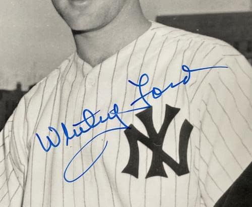 Whitey Ford Карл Ърскин Подписа Бейзболен снимка 8x10 JSA - Снимки на MLB с автограф