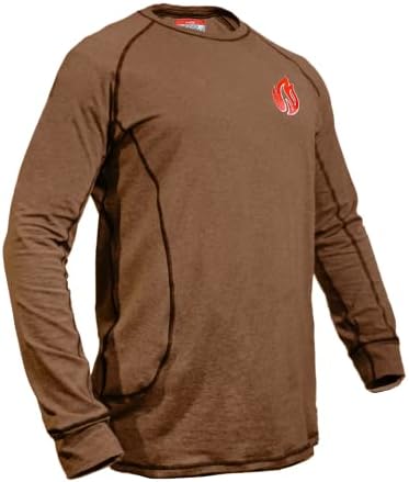 Мъжки ризи Knox FR | Риза за екипажа с дълъг Ръкав, Прошитая Двойно Кевлар | Лека Огнеустойчиви Заваръчен Риза NFPA2112