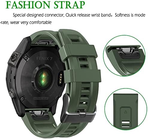 SAWIDEE 26-22 мм Силикон быстроразъемный каишка за часовник Garmin Fenix 6X 7X 5X 3HR Watch Easyfit Гривна Каишка за часовник Fenix 7 6 5 (оранжев цвят, размер: 22 мм Fenix 7)