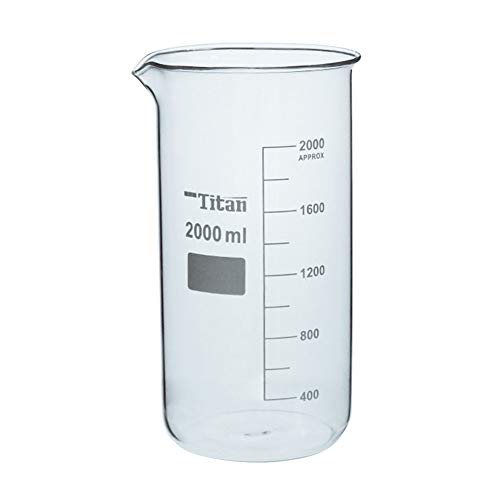 Стъклена чаша ADAMAS-BETA обем 3000 мл, висока форма на Griffin borosilicate стъкло 3.3 с Приложената Класификация, 3 л,