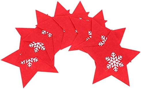 Cabilock Червено Сребърни 8шт Коледни Притежателите на прибори за Междузвездни Притежателите на Трапезно Сребро Коледни Торбички За прибори за Коледна Вечеря Притежа