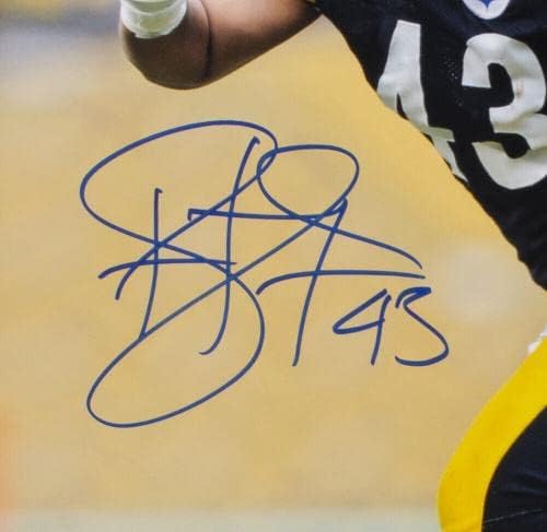 Снимка на Питсбърг Стийлърс 16х20 с автограф на Трой Поламалу В рамката на JSA - Снимки NFL С автограф