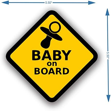 Стикер с надпис Baby on Board, Винилови стикери с надпис Baby Board, стикер за детска кола, стикер за детска кола с защита от uv, водоустойчив