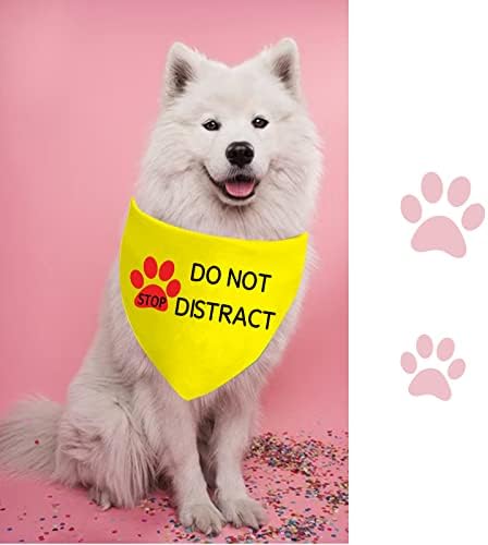 JXGZSO 1 бр. Стоп-точката, Не за домашни любимци/Стоп-Не Пипай, да Не говорим/Стоп Не се Отвлича вниманието на шарена Кърпа за кучета (НЕ Отвлича вниманието D)