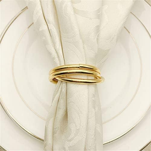 Златни пръстени за салфетки TJLSS, катарами за салфетки, метален държач за кърпички за Ресторанта, декорация за вечеря, Халки за хавлии от плат (Цвят: черен размер: 1)