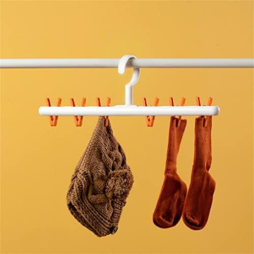 Чорапи с щипки, Бельо, Ветрозащитная Мултифункционална Поставка за съхранение с Клипс, Украса за дома гардероб, Закачалка за пътуване (Цвят: оранжево, размер