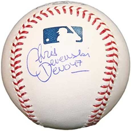 Крис Девенски Дево Подписа OML Baseball С Автограф Astros PSA/DNA AL87887 - Бейзболни топки с автографи