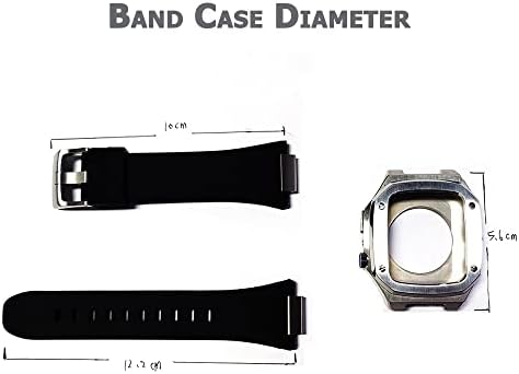 Каишка от каучук EKINS за Apple Watch Band 6 SE 5 4 44 мм Луксозен Комплект модификация iwatch 8 7 41 мм 45 мм Bezel от Благородни Метали, Каишка Силикон