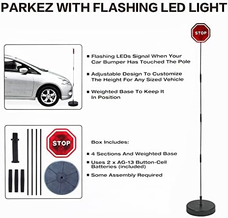 Led Светлинен Знак за спиране и паркиране на Reswish, Мига Предупредителен Знак стоп Smart Parking LED Garage, Led Знак стоп Parking