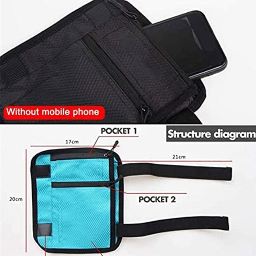 CCBUY Чанта за съхранение за бягане на открито, богат на функции Водоустойчива спортна Невидима Дишаща чанта за съхранение на
