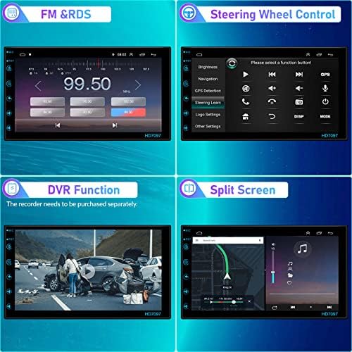 Автомобилна стерео SIXWIN Android с Bluetooth GPS, Навигация, 7-Инчов Сензорен Екран, Автомобилното радио с резервна Камера, Мултимедиен плеър, Авто Аудиоприемник с FM RDS, Огледал?