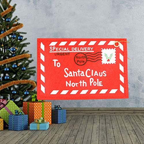 Happyyami Коледа Коледа Орнамент 3шт Коледен Плик за Писмо до Дядо Клаусу Червен Фетровый Коледен Пакет за подаръци от Бонбони Подаръчен Плик с Писмо на Дядо Коледа Под?