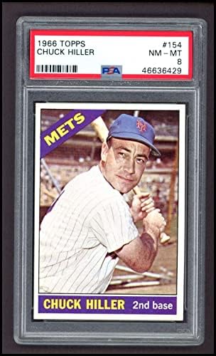 1966 Topps 154 Чък Хилер Ню Йорк Метс (Бейзболна картичка) PSA PSA 8.00 Метс