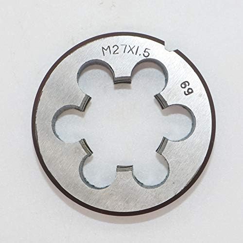 Metric едностранна кръгла матрицата HSS 3 мм X 0,5, със стъпка ръчна дърворезба M3 X 0,5 мм за обработка на мухъл, от легирана стомана, може да се обработва стомана, чугун, мед и