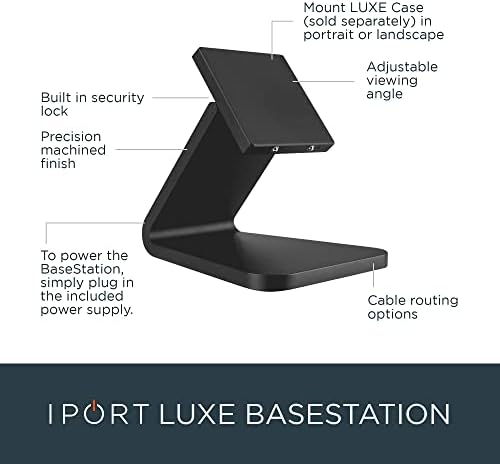 Калъф IPORT Luxe (LuxePort) за iPad Case и поставка Luxe BaseStation за iPad - Бял - Съвместима с iPad 10.2 9-то поколение
