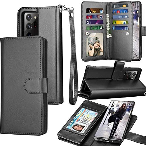 Калъф Galaxy Note 20 Ultra, една Чанта-портфейл Note 20 Ultra 5G, Луксозни Отделения за кредитни карти, Държач за Носене, възможност