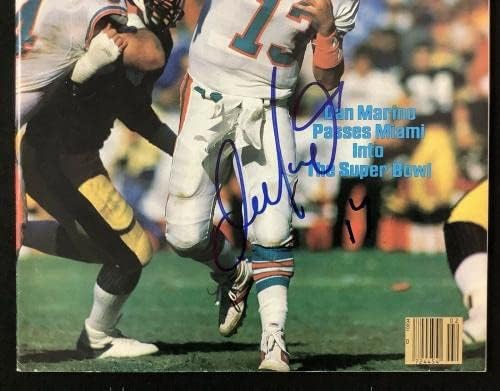 Дан Марино Подписа за Спортс илюстрейтид 1/14/85 No Label Делфините Autograph HOF JSA - Списания NFL с автограф