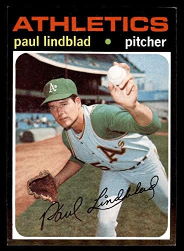 1971 Topps # 658 Пол Линдблад Оукланд Атлетикс (Бейзболна картичка) NM + Лека атлетика