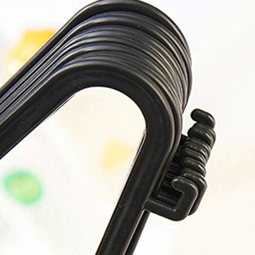 SAWQF 10 Комплекта черни закачалки за дрехи, прост стил, устойчивост на натиск и устойчивостта цвят, Закачалки за дрехи стандартен размер за пестене на място
