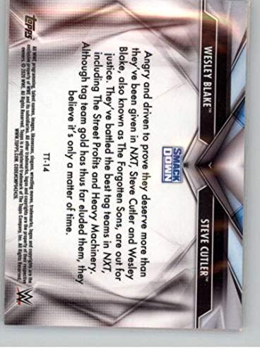 2020 г. Оглавява най-добрите отбори на WWE TT-14 Уесли Блейк / Стив Кътлър Търговска картичка SmackDown Борба