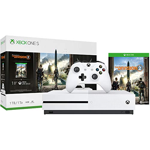 Конзолата на Microsoft Xbox One S в пълен обем 1 TB с Tom Clancy ' s The Division 2 (234-00872) + Златно членство в Xbox Live