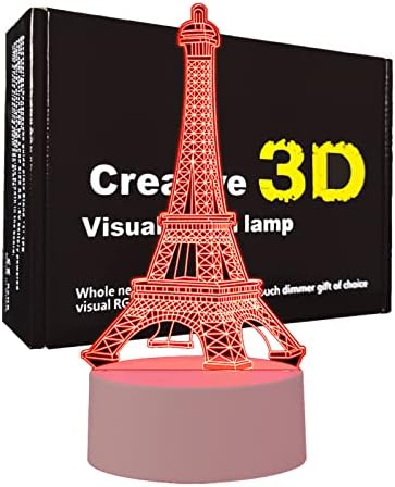 Лека нощ zegenmall, 3D Иллюзионный лампа във формата на Айфеловата кула, Подаръци, изненади за деца, Подходящ е за оформяне на детски спални,