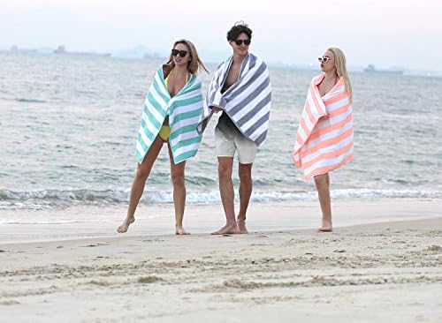Пушистое Голяма Плажна Кърпа HENBAY - 4 опаковки Плюшено Futon Хавлии за басейн с размер 30 х 60 См, Негабаритное Шарени Кърпи за къпане