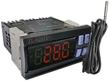 WKqifeil ZL-6203T + Изход за реле 30A Таймер за включване и изключване Регулатор на температурата Термостат Допълнителен Избор на сензор (Цвят: