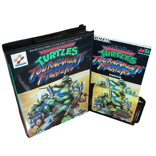 Aditi Turtles Tournament Fighters Япония Калъф с Предавателна и ръководството За игралната конзола Sega Megadrive Genesis 16 бита