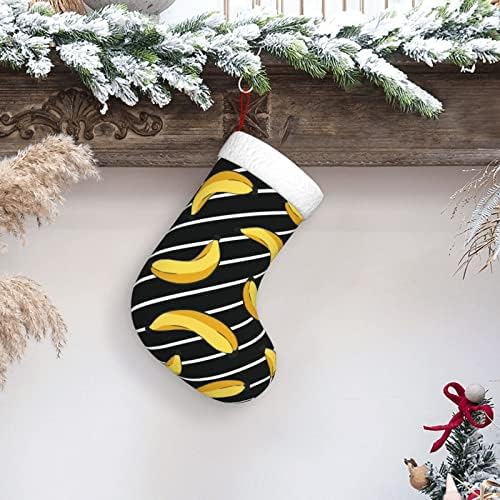 Сладки Коледни Чорапи с Банан Принтом от ВАРФА, Украшения за Елхи, Коледни Чорапи за Коледа на Празнични партита, Подаръци 18 Инча