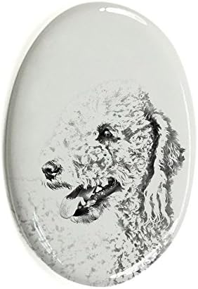 Бедлингтън, Овално Надгробен камък от Керамични плочки с Изображение на Куче
