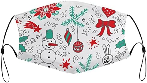 Творчески Прахозащитен Калъфи За Устата Защитно Облекло Тъканни Маска дизайн Коледен Сняг Цвете Подарък Снежен подарък за Коледа, Хелоуин