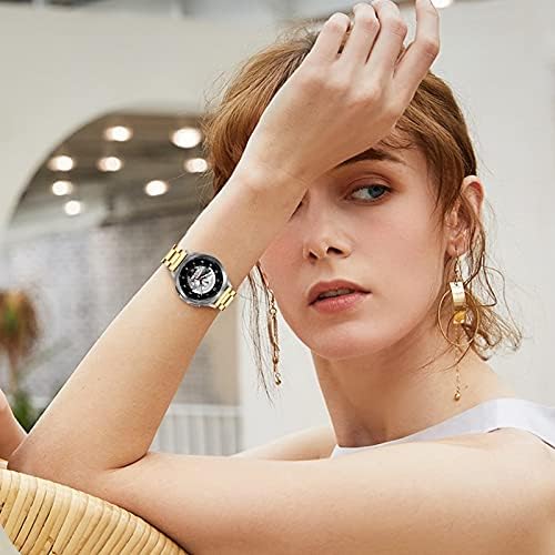 SHANGPULE е Съвместим с Samsung Galaxy Watch 4 джапанки 40 мм 44 мм, Galaxy Watch 4 Classic Band 42 мм и 46 мм, 20 мм Взаимозаменяеми метална каишка от неръждаема Стомана, гривни За жени и мъже