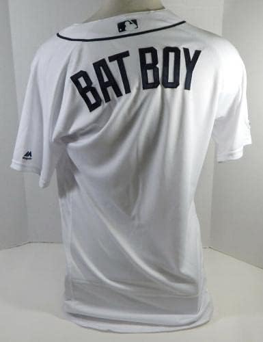 Детройт Тайгърс Прилеп boy # Използван В играта Бяла Риза MLB 150 Кръпка 42 974 - Използваните В играта Тениски MLB