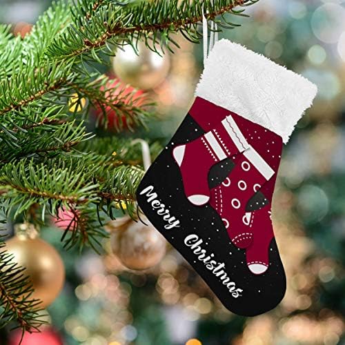 Коледни Чорапи ALAZA, Червени Коледни Чорапи, Класически Персонализирани Малки Декорации за Отглеждане за Семейни празници, Определени декор за парти 4,7,87