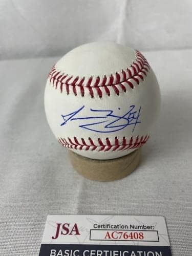 Джеси Биддл подписа бейзболен топката OMLB с автограф от JSA AC76408 Philadelphia Phillies - Бейзболни топки с автографи