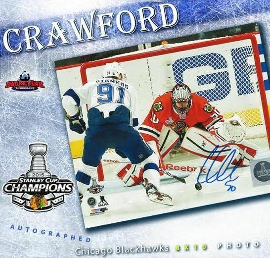 КОРИ КРАУФОРД Подписа снимка Чикаго Блекхоукс 8X10 - 70163 - Снимки на НХЛ с автограф