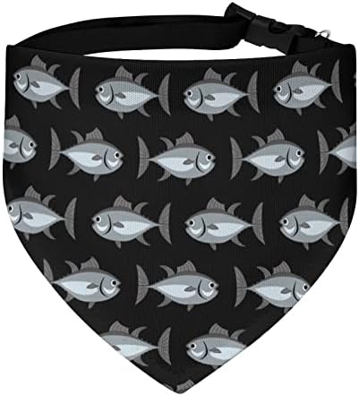 Риба тон Рибата е Куче Кърпа Регулируем Нашийник за Домашни Любимци Шал Сладък Триъгълен Шал за Кучета Котки