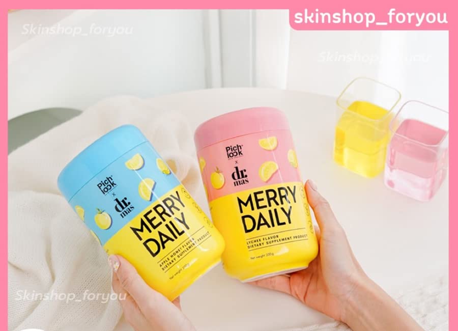Комплект Весела Daily с ябълков мед и личи от Pichlook Collagen Против Стареене Smooth Skin EXPRESS 200 г DHL (4 опаковки) от Thaigiftshop