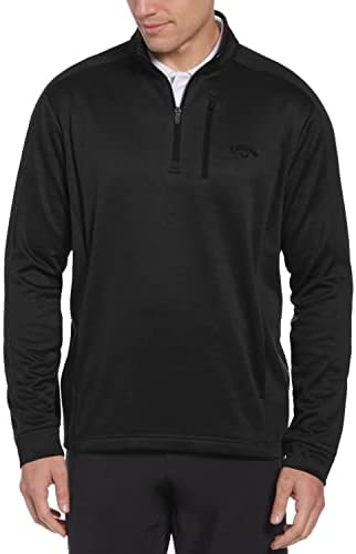 Callaway Мъжки Пуловер с цип 1/4 инча | Мъжки Защитно Риза UPF с дълъг ръкав | Мъжка Риза с джоб на Четвърт инч
