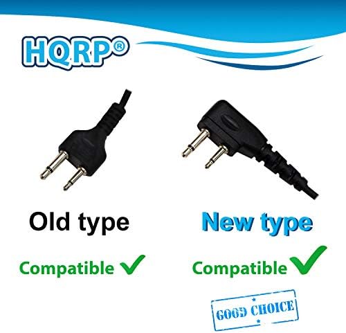 HQRP 2-пинов микрофон за слушалки с акустична тръба, съвместим с ICOM IC-S21E, IC-S41A, IC-S41E, IC-T2, IC-T21A + HQRP Sun Meter