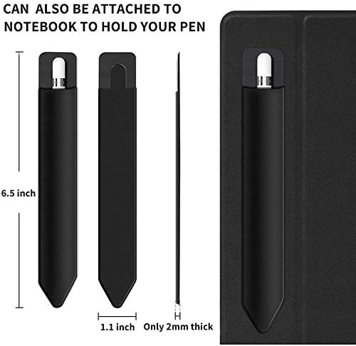 Калъф за стилуса BoxWave, който е съвместим с Samsung Galaxy Tab S5e LTE - Преносим калъф за стилуса, Преносим Самоклеящийся стойка за Samsung Galaxy Tab S5e LTE - Черно jet black
